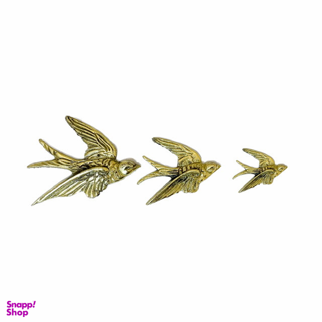 دکوری برنجی طرح پرستو مدل دیوارکوب کد 829-244g مجموعه 3 عددی