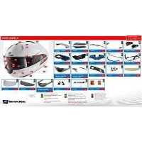 کلاه کاسکت موتورسیکلت مشکی Evo یک مکانیسم شیشه ای Xl Fx9462 شارک Shark Genel Markalar