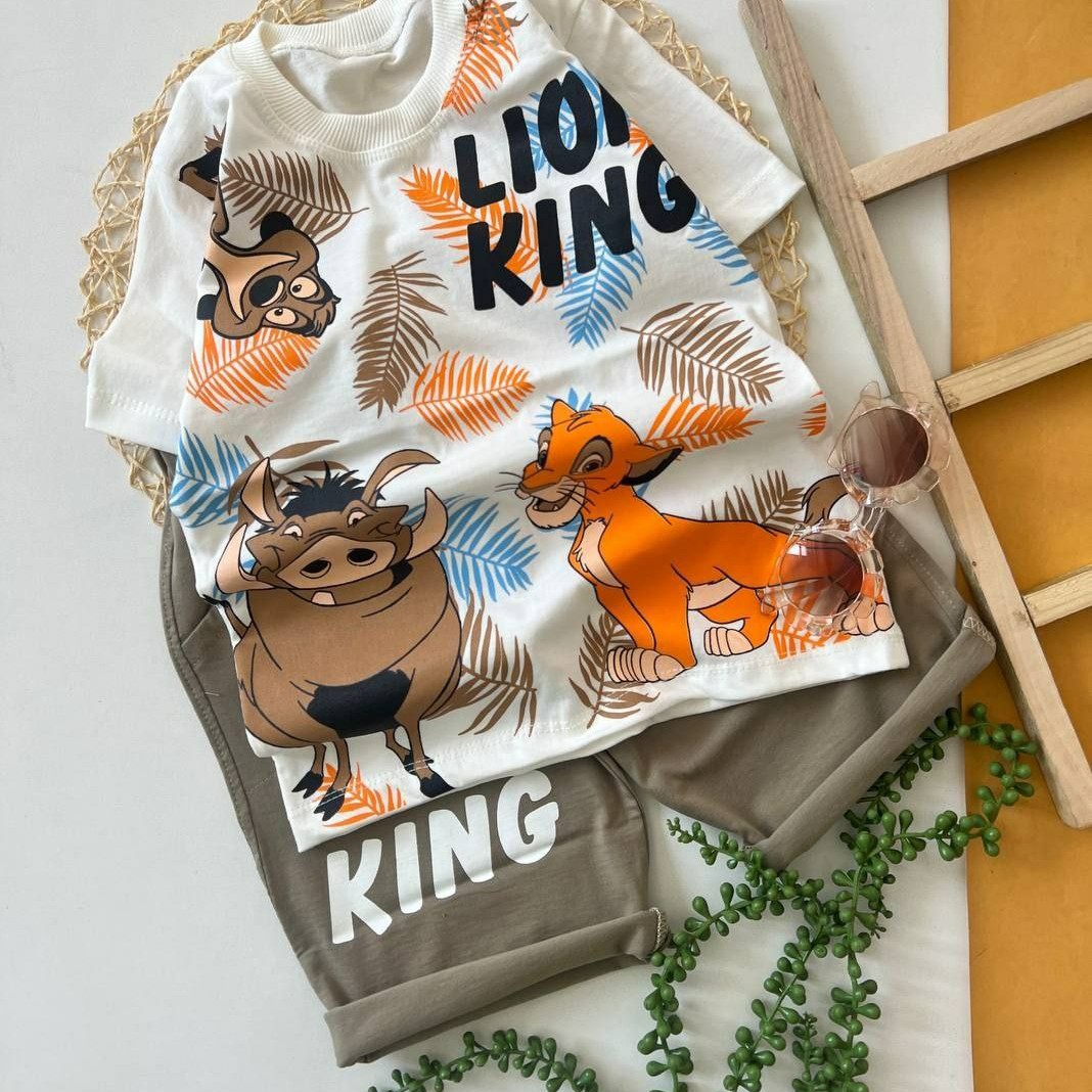 تیشرت شلوارک پسرانه طرح شیرشاه