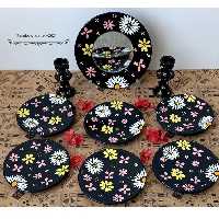 هفت سین سفال طرح گل بابونه