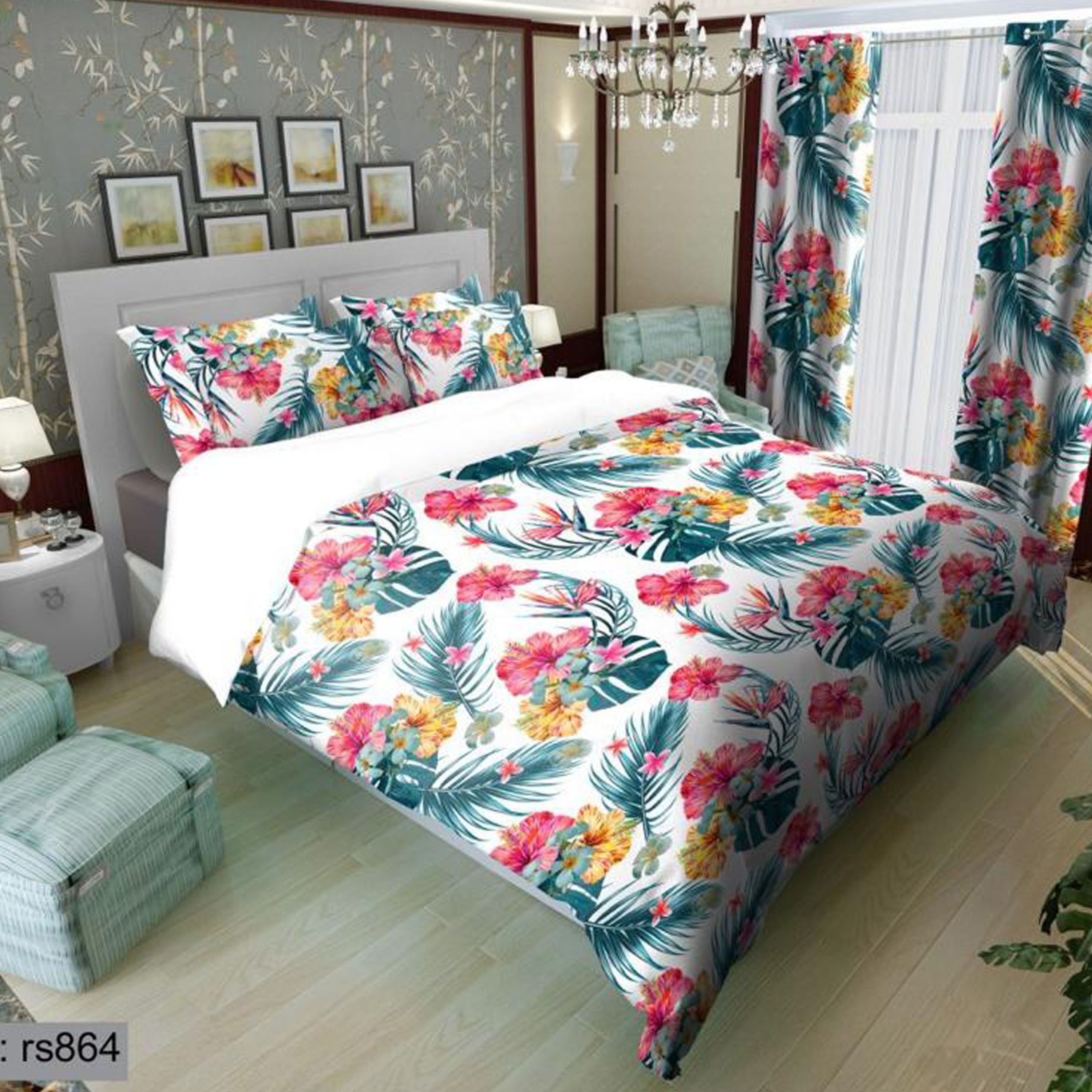 سرویس روتختی 2 نفره تنسل چاپی برندترک لند(Turk Land) rs 864