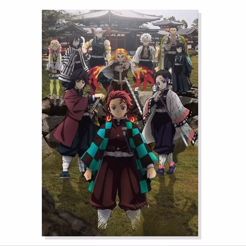 تابلو. شاسی طرح انیمه شیطان کش Kimetsu no Yaiba Demon Slayer مدل M0408