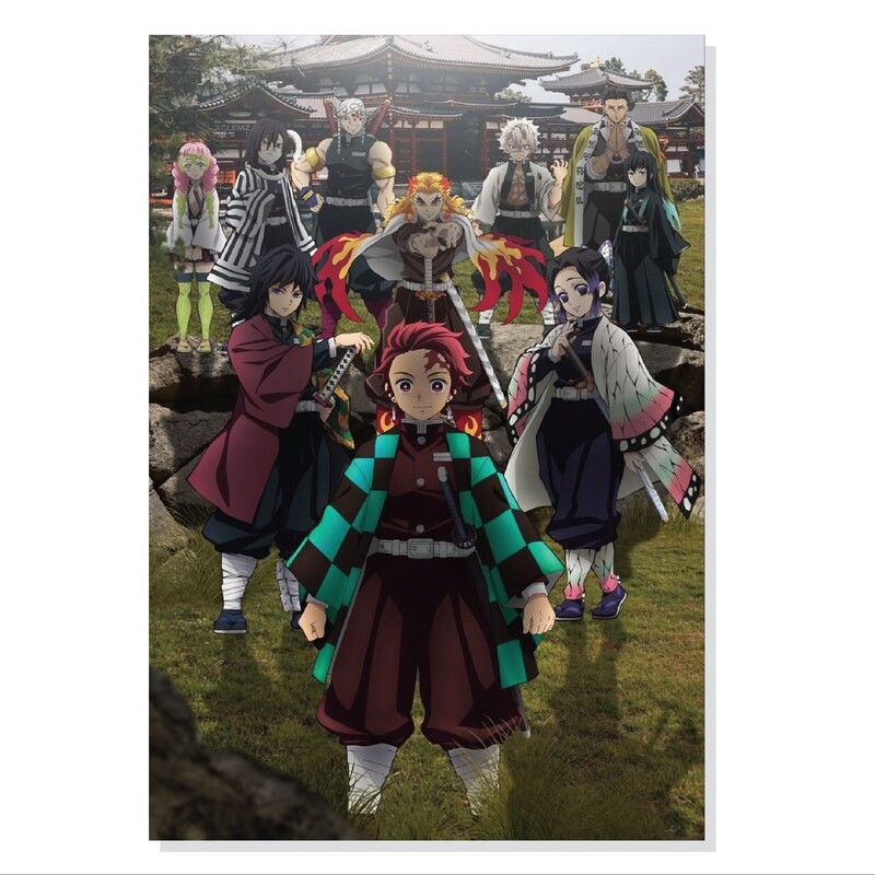 تابلو. شاسی طرح انیمه شیطان کش Kimetsu no Yaiba Demon Slayer مدل M0408