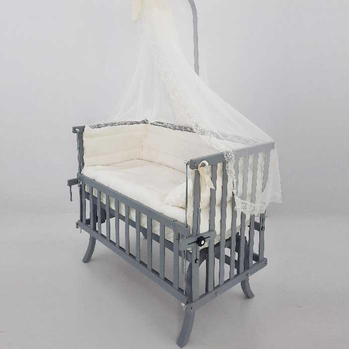 گهواره چوبی مدل سایا دو سال نی نی کام  رنگ شده(پس کرایه)