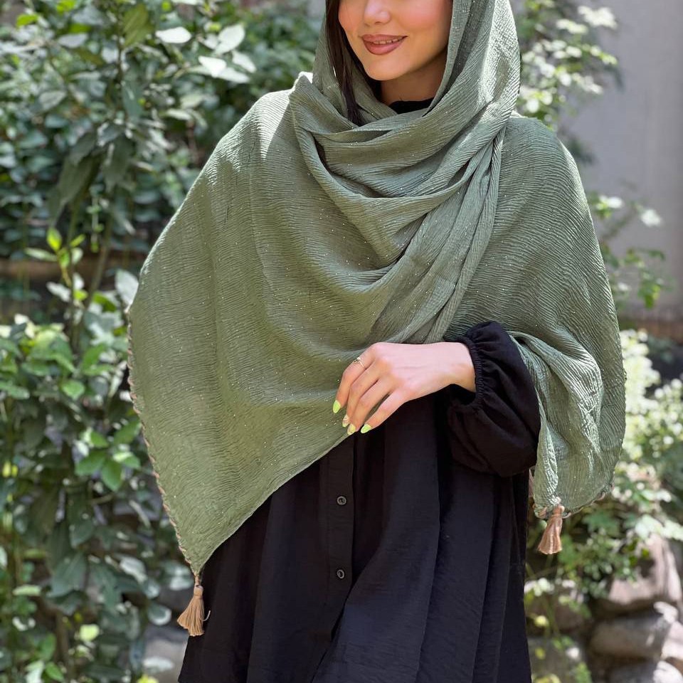 شال پلیسه شاین دار 6 کد 54238