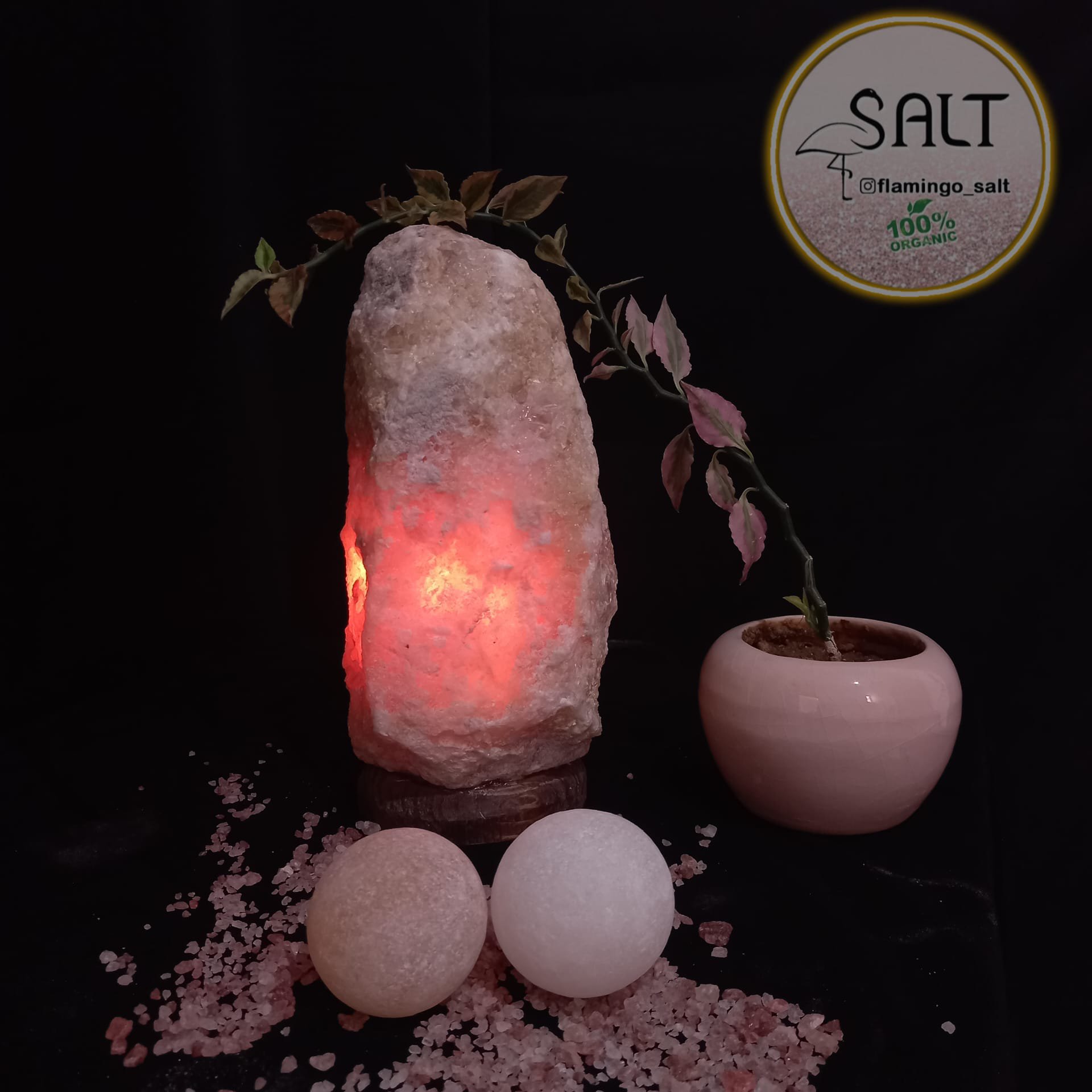 آباژور سنگ نمک طرح صخره ای
