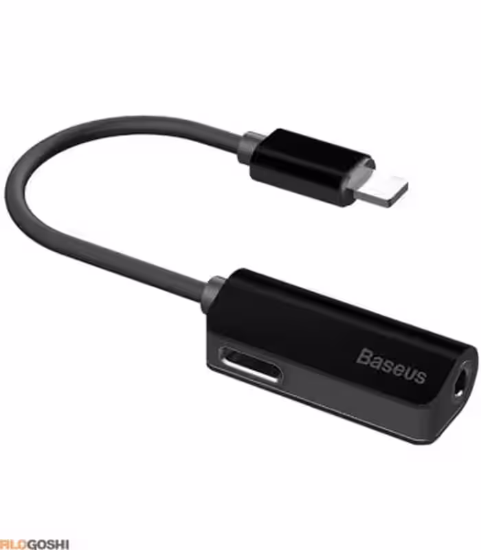 مبدل لایتنینگ شارژ و صدا بیسوس Baseus Audio Converter L32 iphone Male to 3.5mm CALL32-01