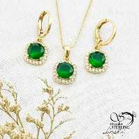 نیمست ژوپینگ جواهری طرح زمرد کد 14450