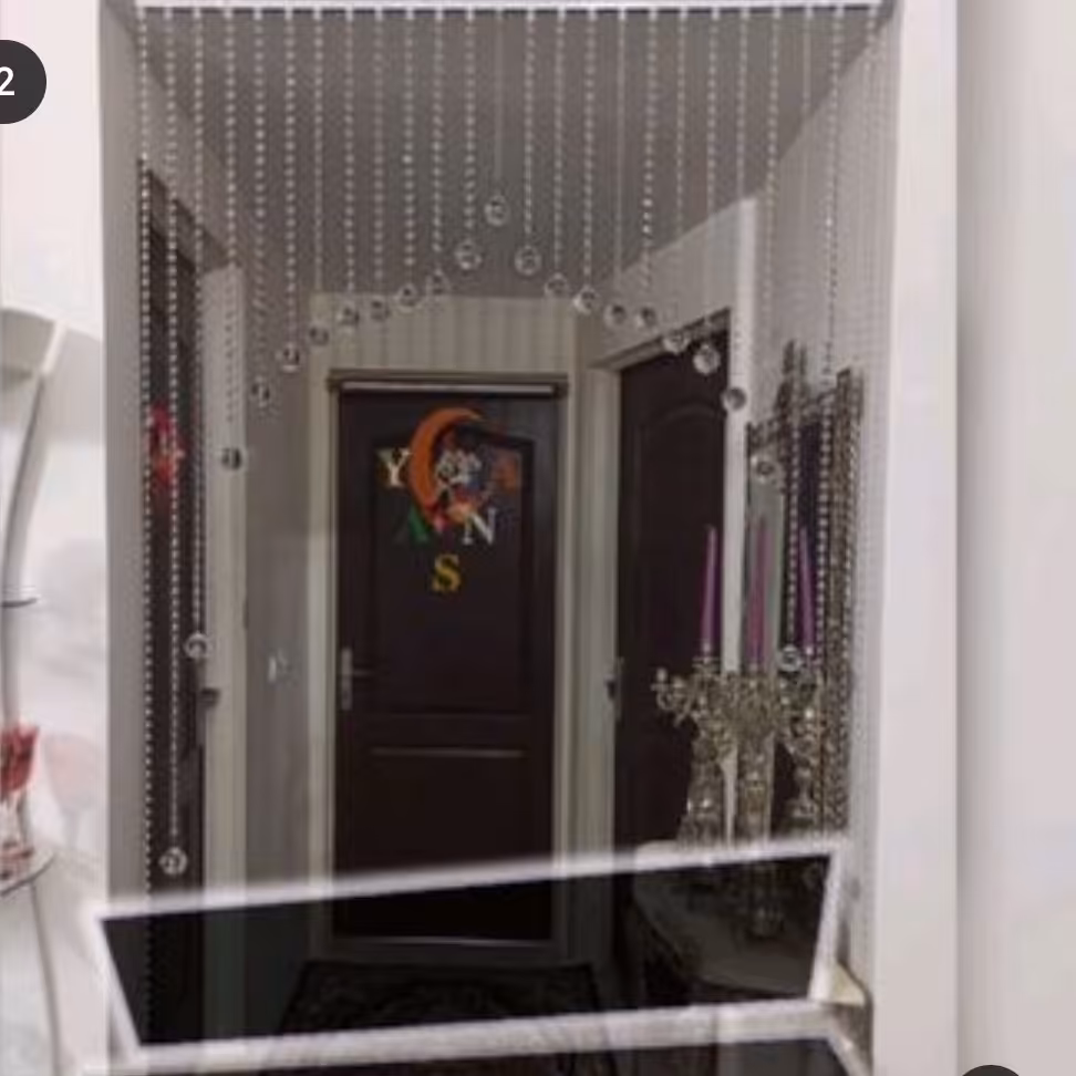 پرده کریستالی مدل دلبر کریستال درجه 1عرض 100