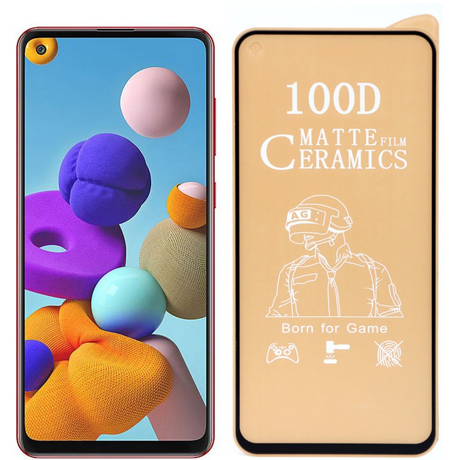 گلس سرامیکی مات مناسب گوشی موبایل سامسونگ مدل A21s  بسته 2عددی