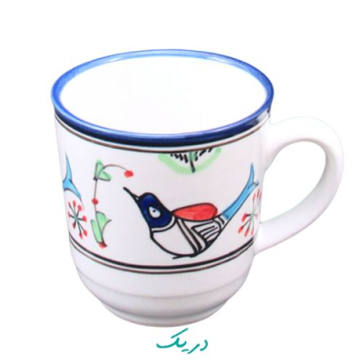 لیوان دستهدار مرغی رنگی