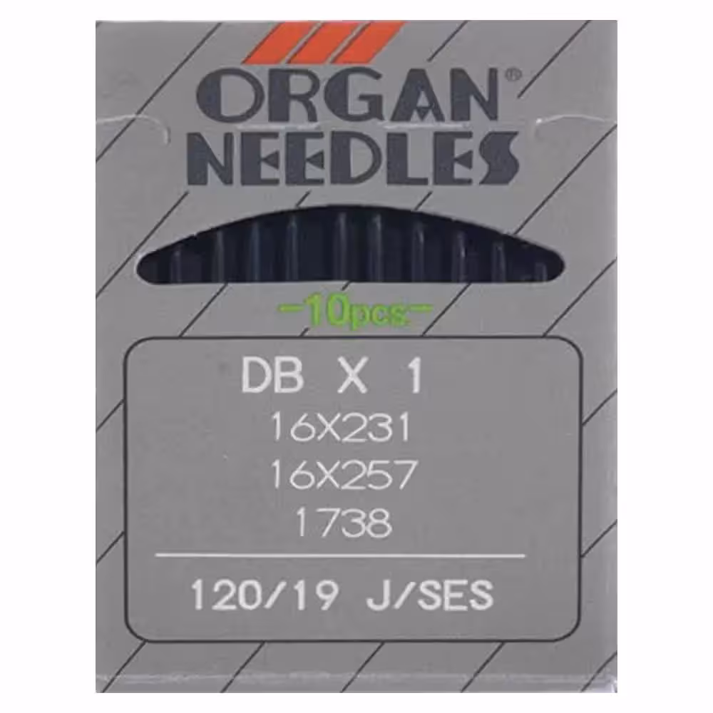 خرید سوزن چرخ خیاطی صنعتی راسته دوز ارگان مدل دی بی DB سایز 19 بسته 10 عددی