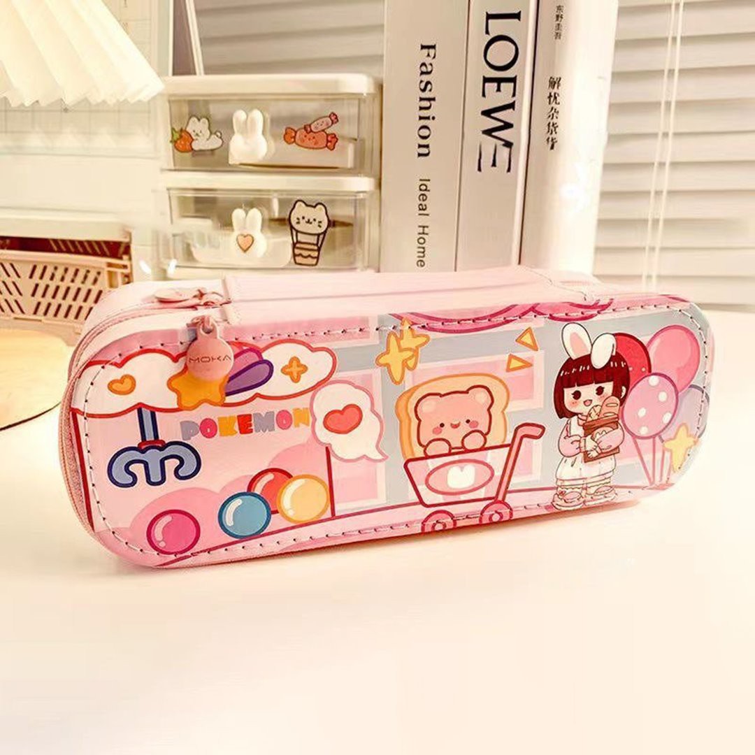 جامدادی بسیار کیوت دخترانه MOKA Pokemon  باکیفیت وارداتی 