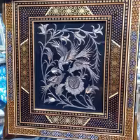 قاب خاتم  درجه یک در سانتی با پلاک قلمزنی سایز  اثر استاد قادریان  