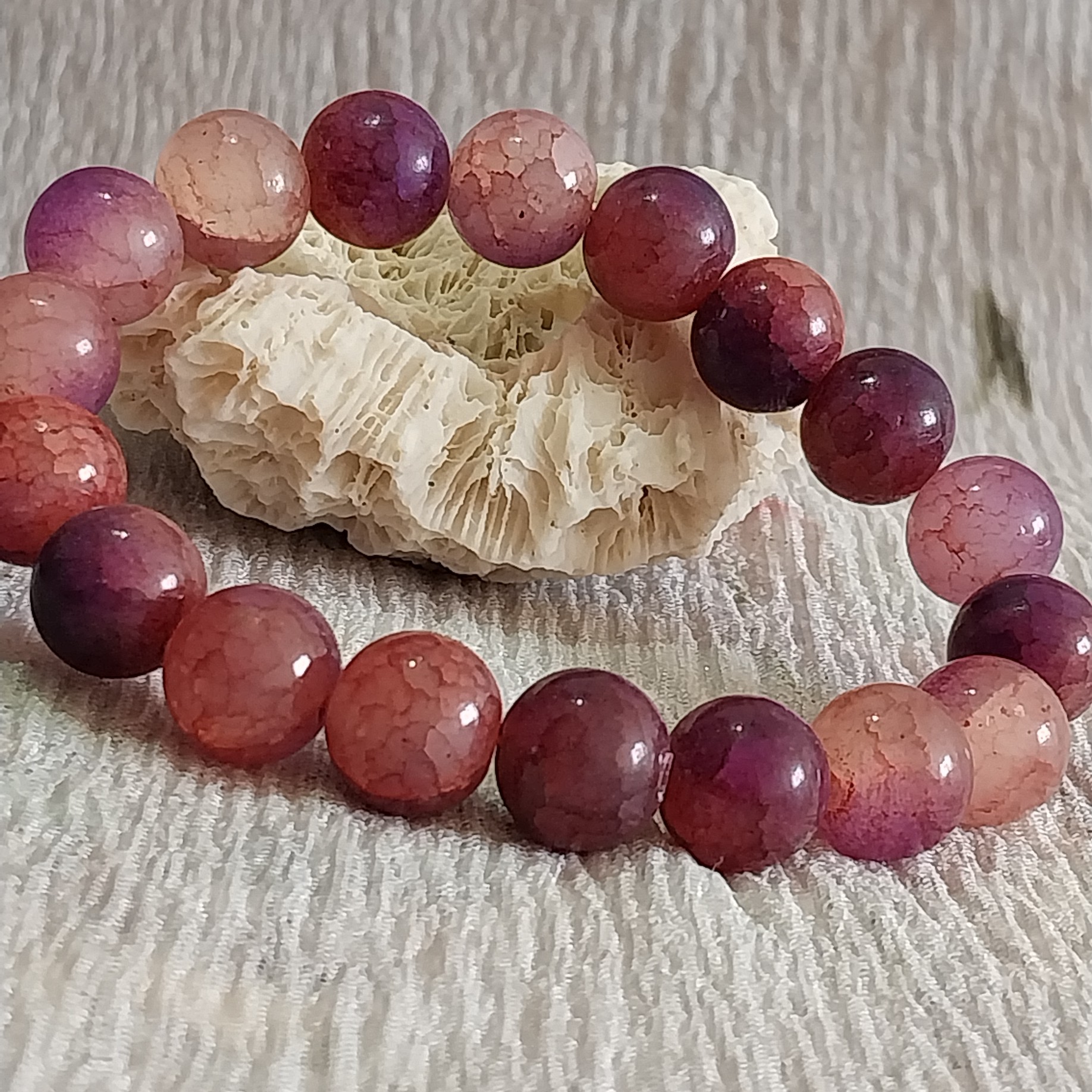 دستبند عقیق دراگون طبیعی زیبا