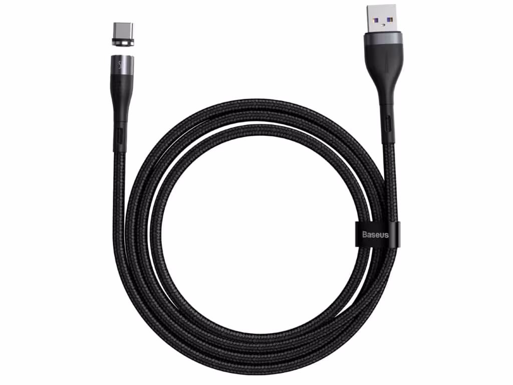 کابل دیتا و شارژ سریع مگنتی سه کاره بیسوس به طول 1 متر Baseuse Safe Fast Charging Data Cable USB For M L T 5A