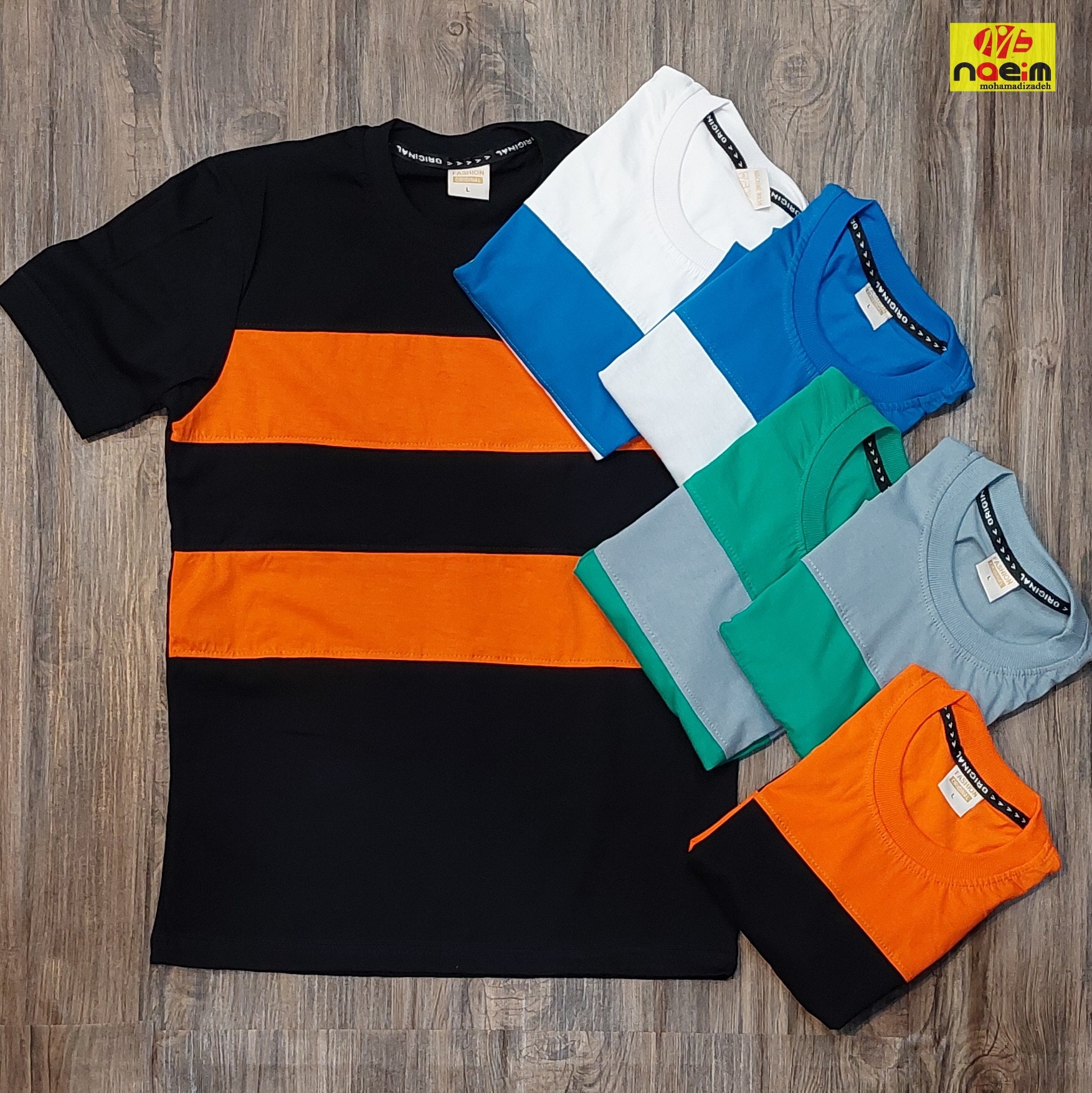 تیشرت یقه گرد پسرانه مردانه اندامی سایز xl-2xl