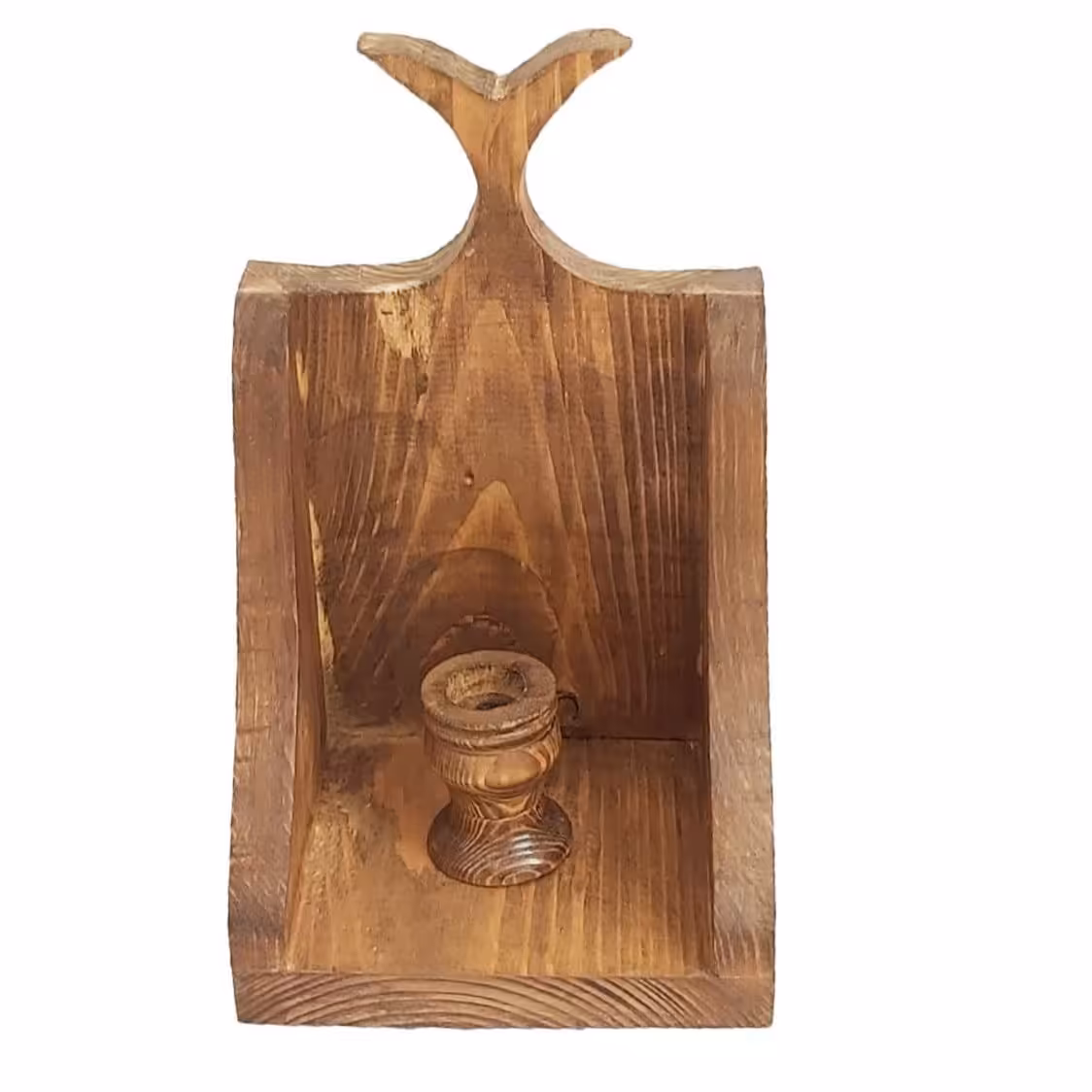 جاشمعی رو میزی چوب روس رنگ قهوه ای 