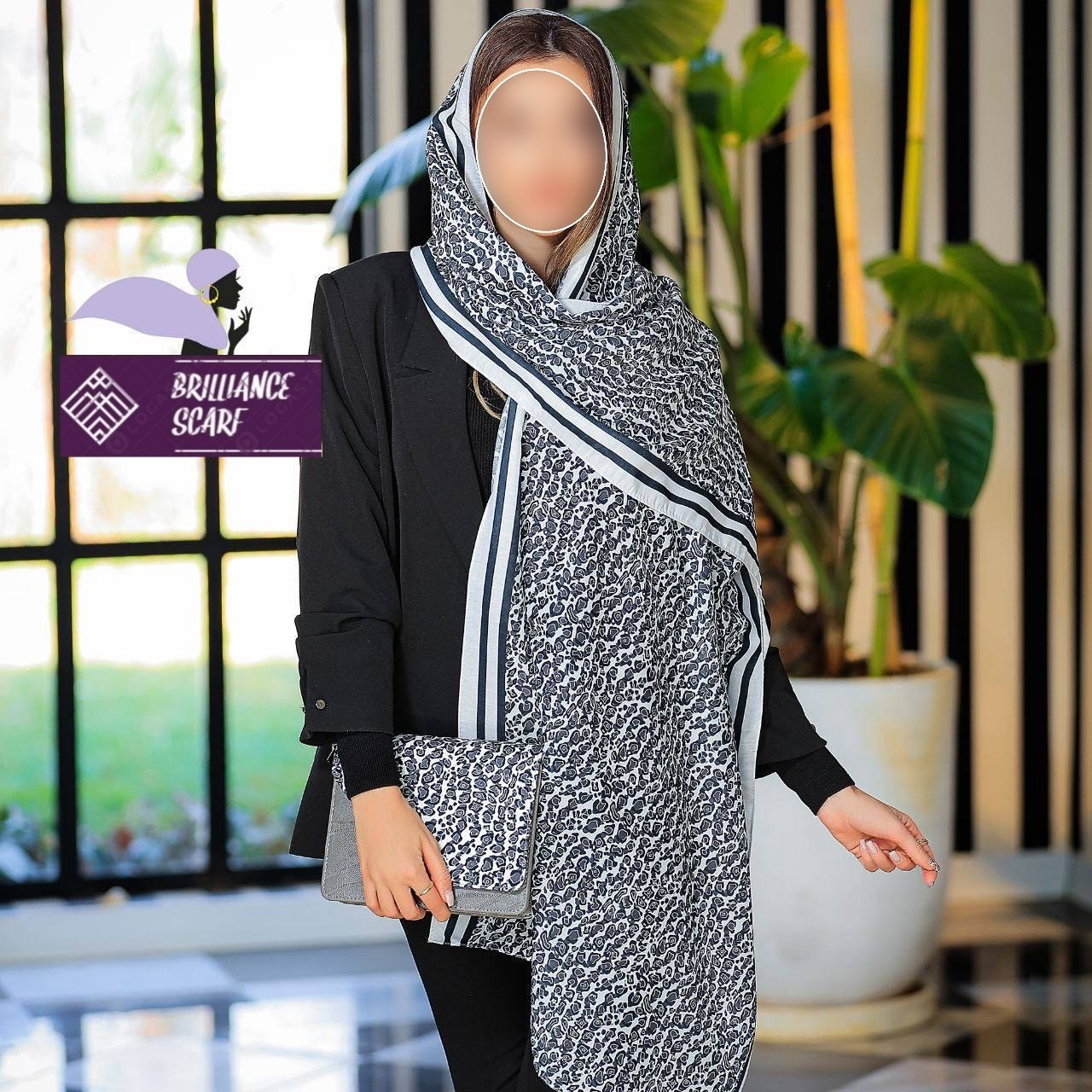 ست شال و کیف مخمل شیک و مجلسی کد 09
