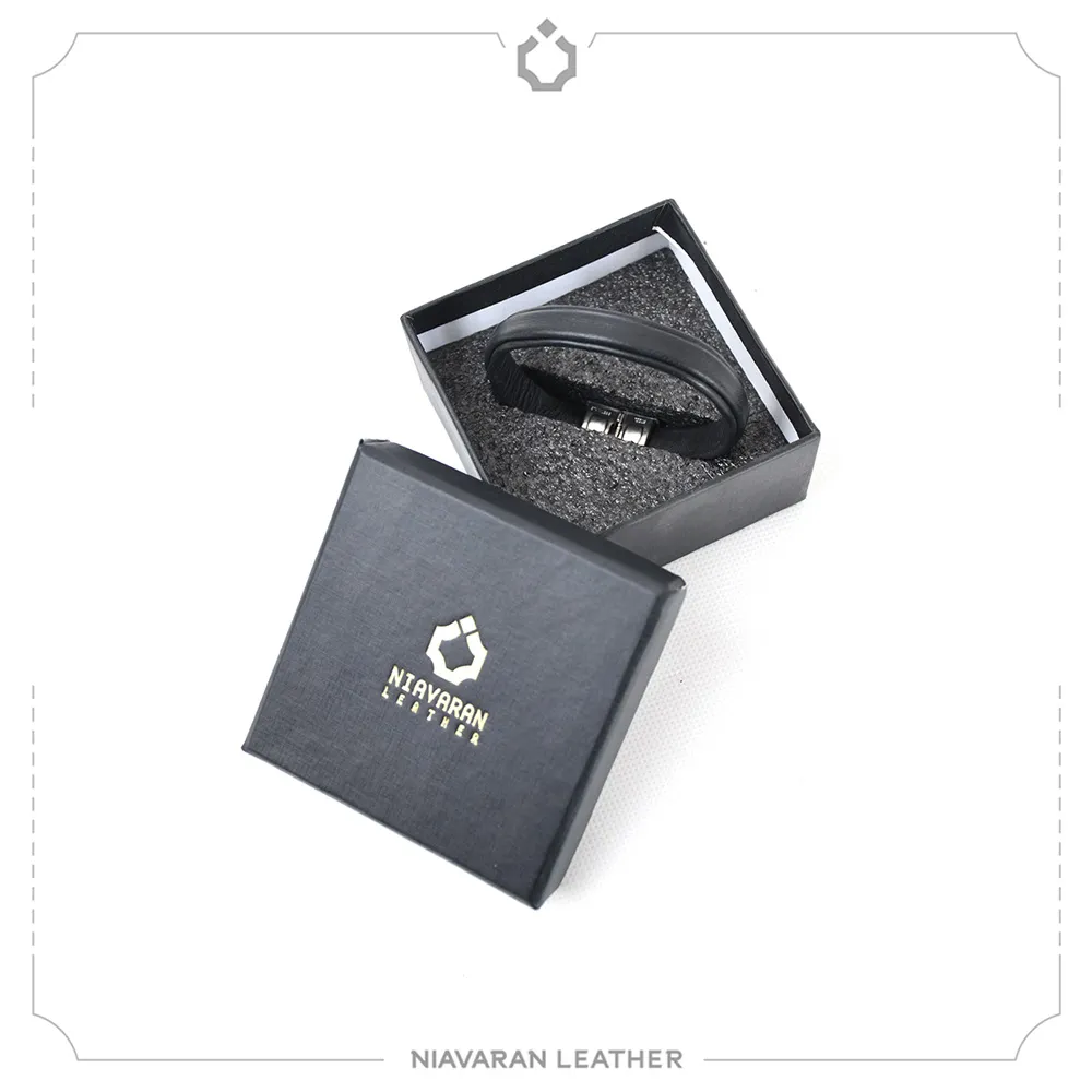 دستبند چرم دست دوز کد BR17 - خانه چرم نیاوران