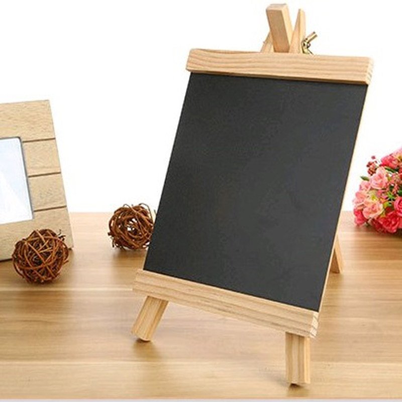 تخته سیاه گچی پایه دار فانتزی کلاسیک 20*32  تخته کوچک رومیزی چوبی به همراه گچ