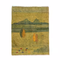 گبه دستباف سه متری شرکت سهامی فرش ایران طرح ذهنی باف کد 616604