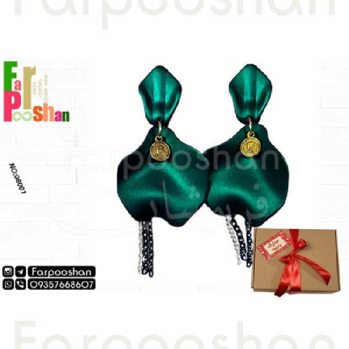 گوشواره زنانه مدل پلیمری کد 08001 با جعبه کادویی کرافت