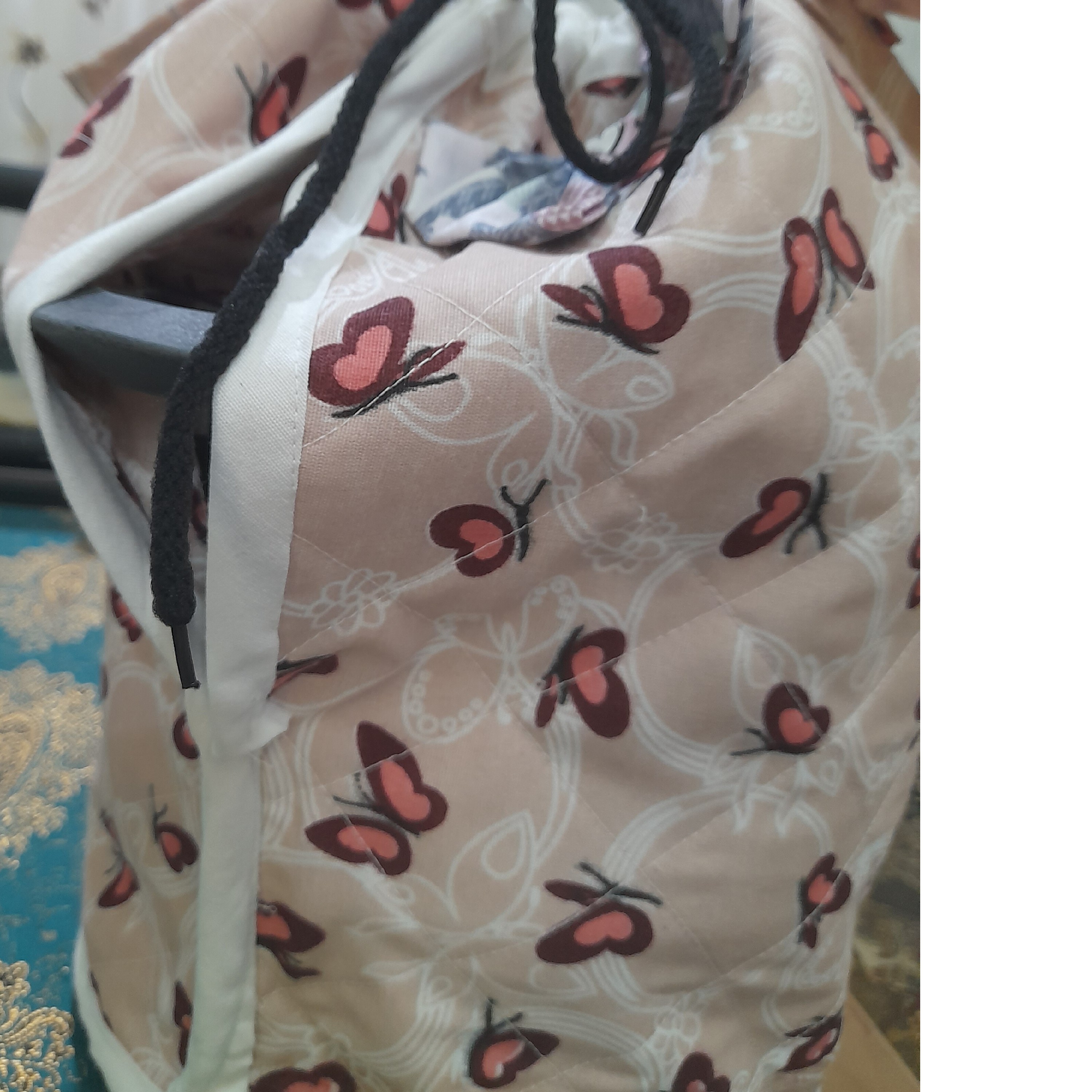 کاور قابلمه دوطبقه بسیار کاربردی وشیک دوخته شده با پارچه تترون نخ با کیفیت و خوب