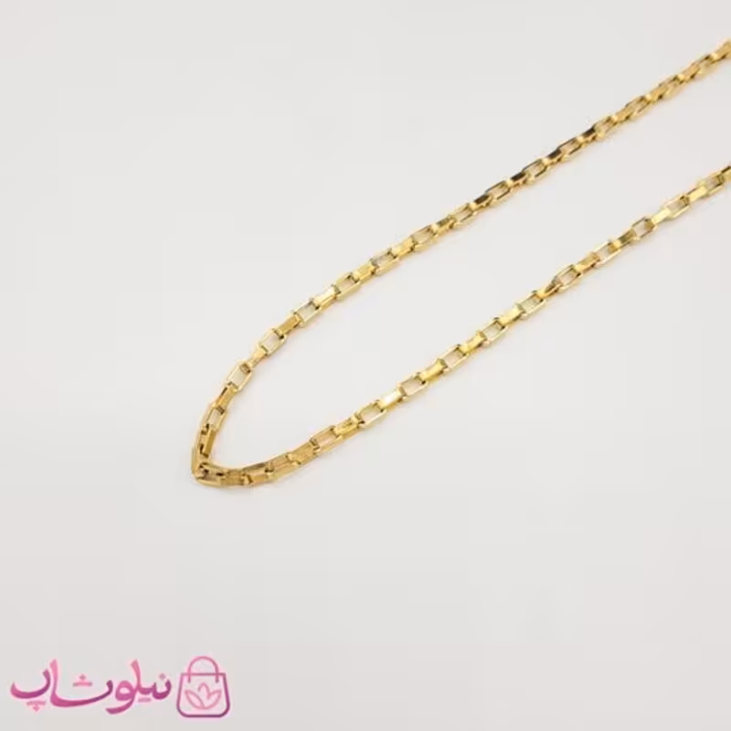 زنجیر مردانه آجری استیل طلایی کد 315