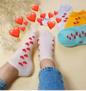 جوراب طرح قلب