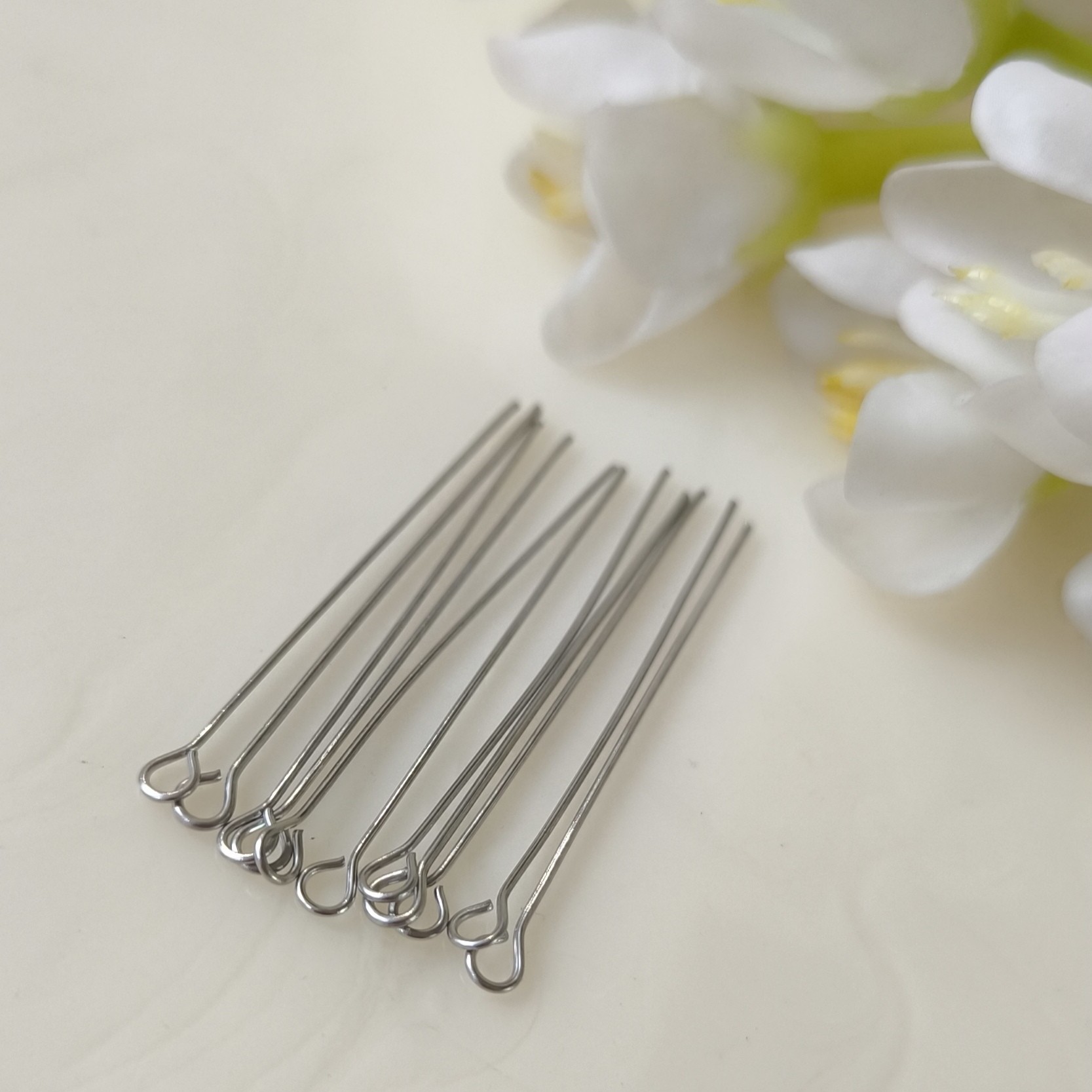 میخ استیل ته حلقه ای نقره ای(فروش میخ بصورت دونه ای)