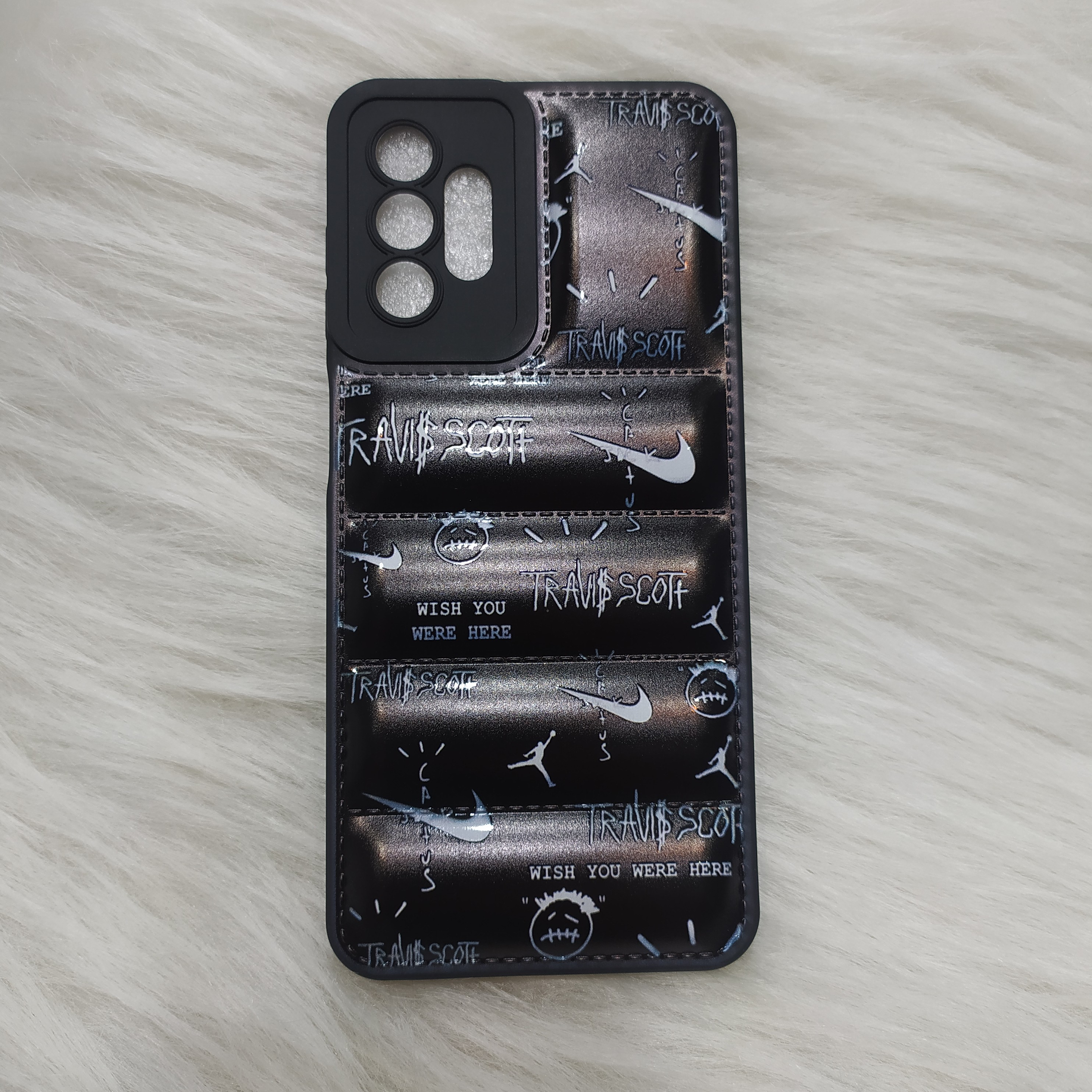 گارد سامسونگ A13 پافری طرح دار محافظ لنز دار  sport