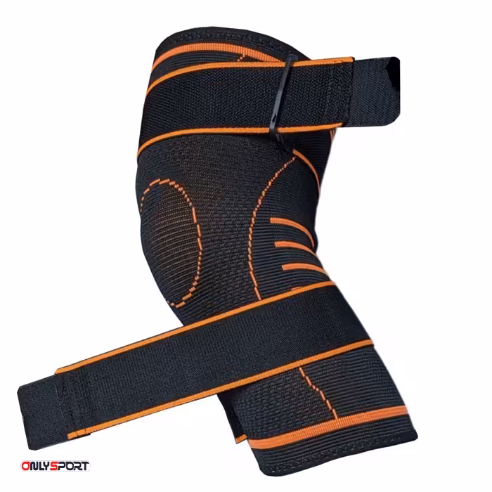 زانوبند طبی ورزشی اورجینال Mailika 717 دو بند مشکی یک عددی