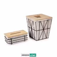 سطل و دستمال تیموتی مدل مربع کد4006