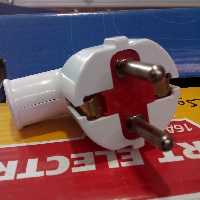 دو شاخه برق خانگی پارت الکتریک 16 آمپر ارت دار