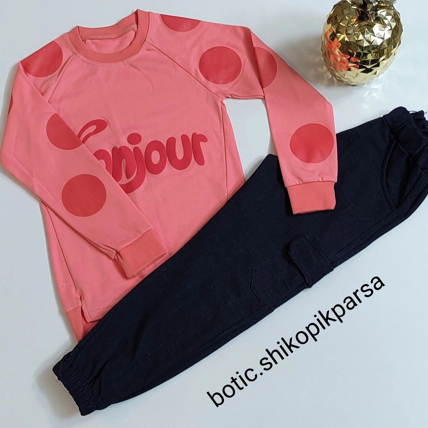 بلوز شلوار دخترانه،
مدل bonjour