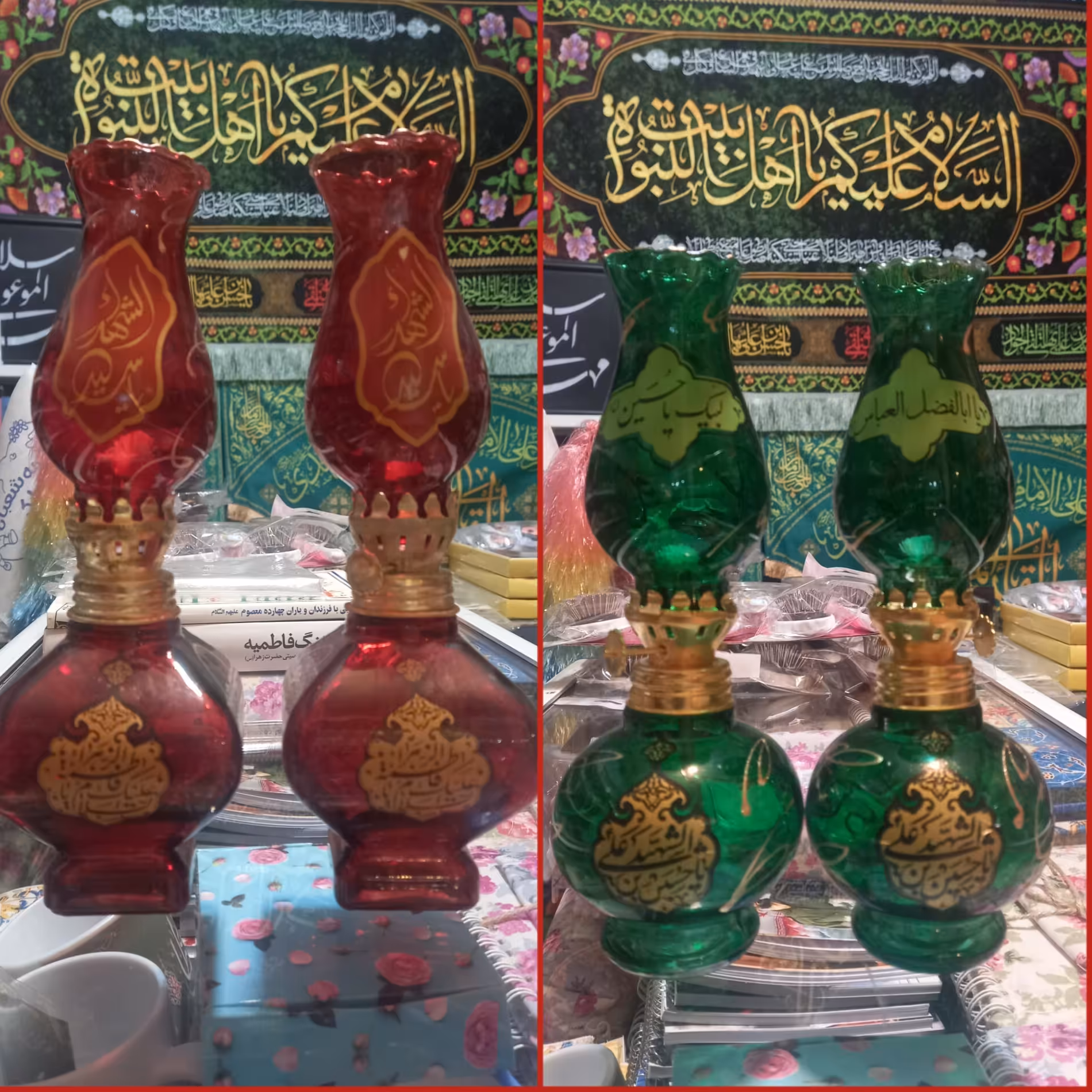 چراغ نفتی مزین به اسامی اهلبیت