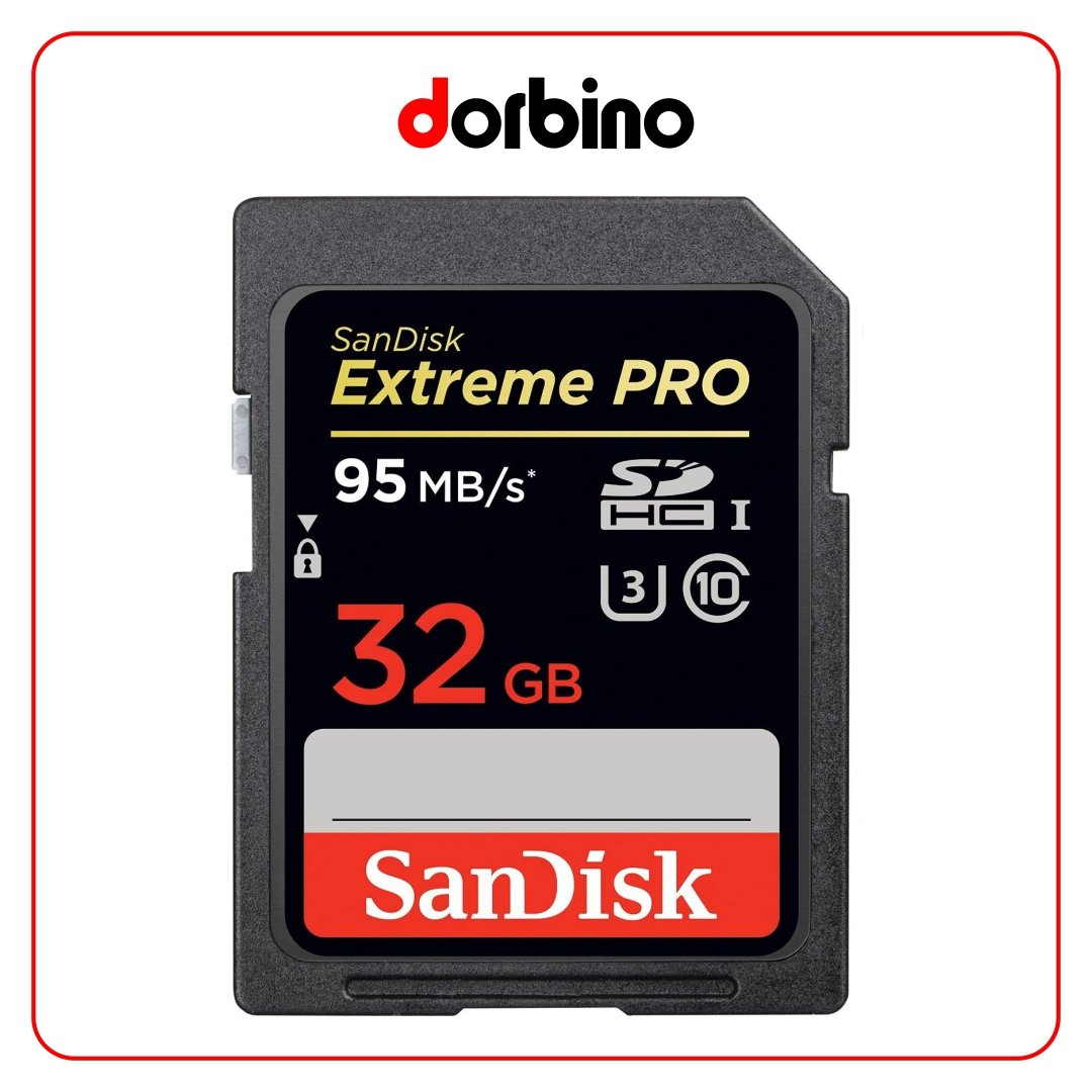 کارت حافظه SanDisk 32GB Extreme PRO UHS-I SDXC Memory Card - فروشگاه دوربین دوربینو