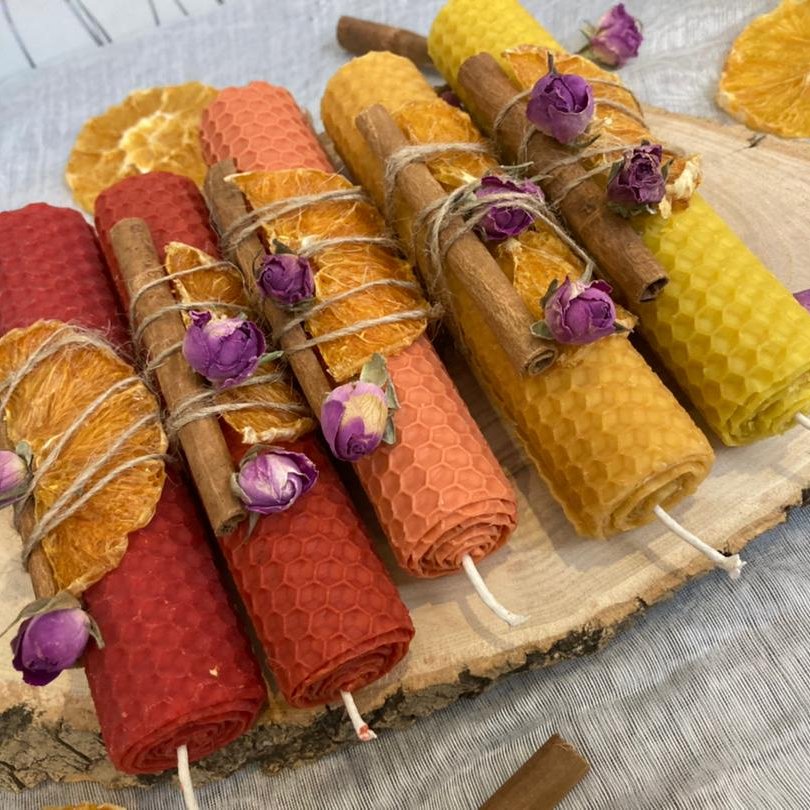 شمع مومی پاییزی