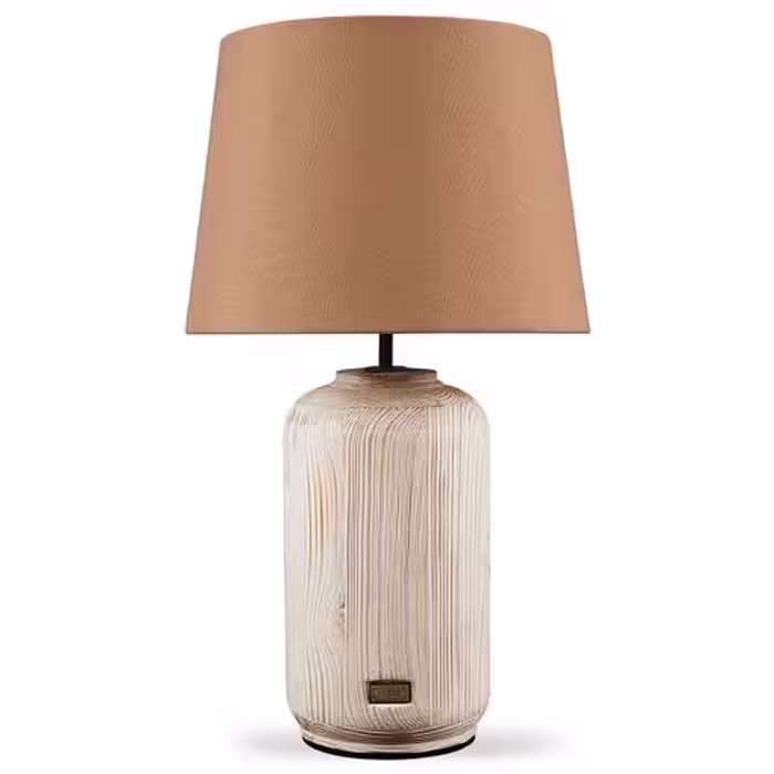 آباژور رومیزی چوبی سوئیچی مدل GIORGIA کد TLSW-80807 رنگ N-WOWEN و N-CAMEL