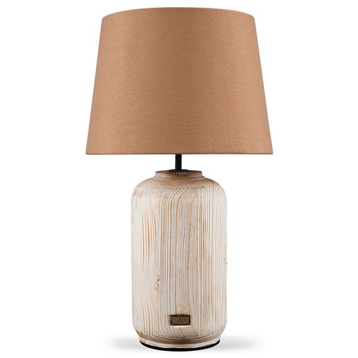 آباژور رومیزی چوبی سوئیچی مدل GIORGIA کد TLSW-80807 رنگ N-WOWEN و N-CAMEL