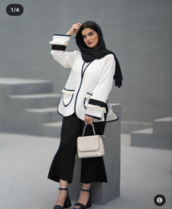 مانتو شلوار زنانه کرپ مدل ست مازراتی پروانه