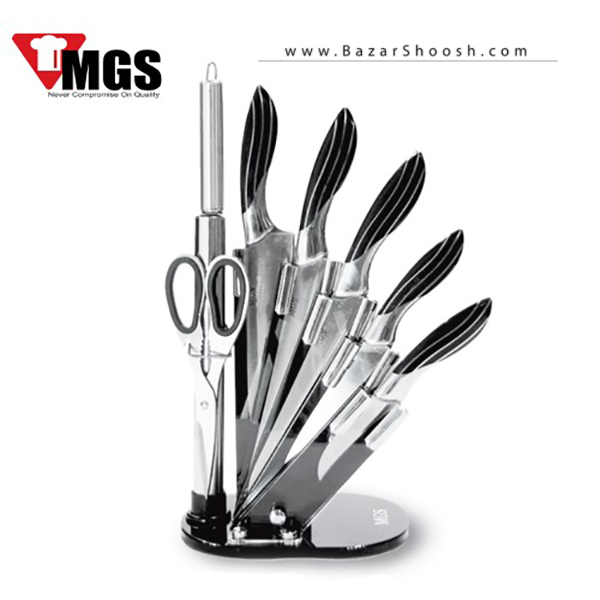 سرویس 9پارچه کارد و ساطور استیل MGS طرح 1
