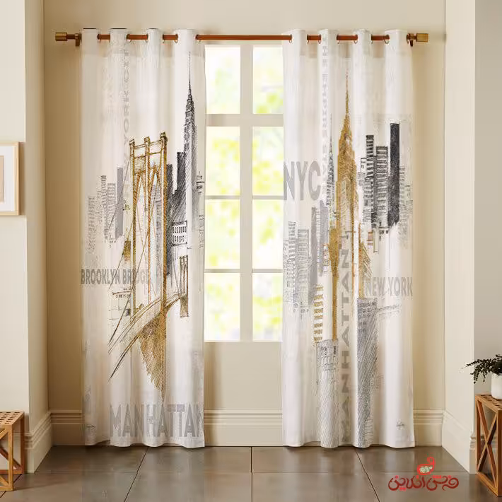 پرده 2عددی مدرن طرح نیویورک کد 2712