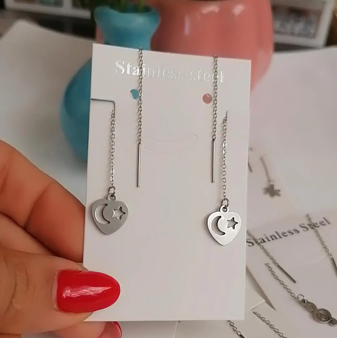 گوشواره بخیه ای نقره ای