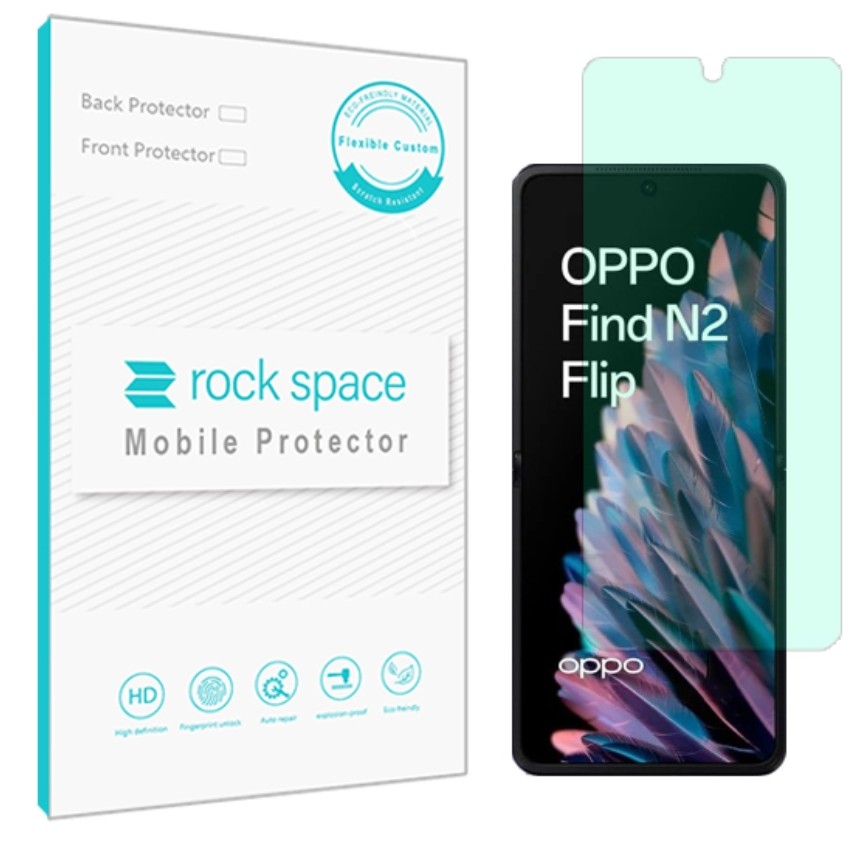 گلس اوپو Find N2 Flip مدل نانو هیدروژل گرین لایت برند راک اسپیس