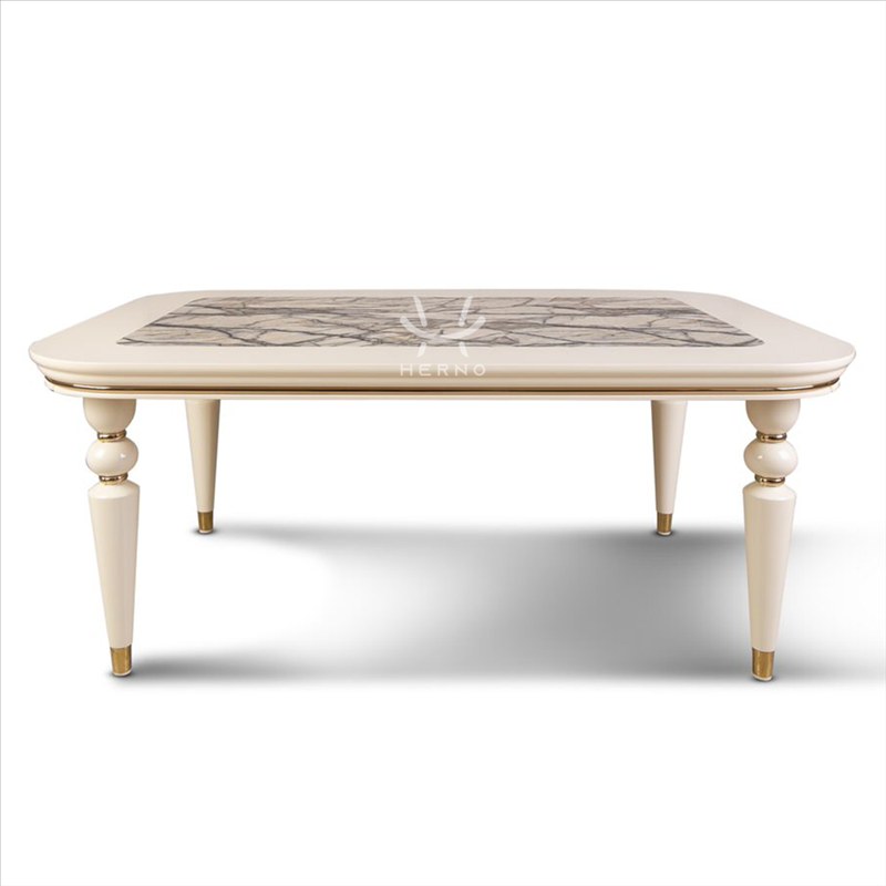 جلو مبل ملورین رنگ کرم نوار طلایی