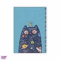 دفتر مشق 100 برگ بامبیلیپ طرح گربه کهکشانی کد 4947891