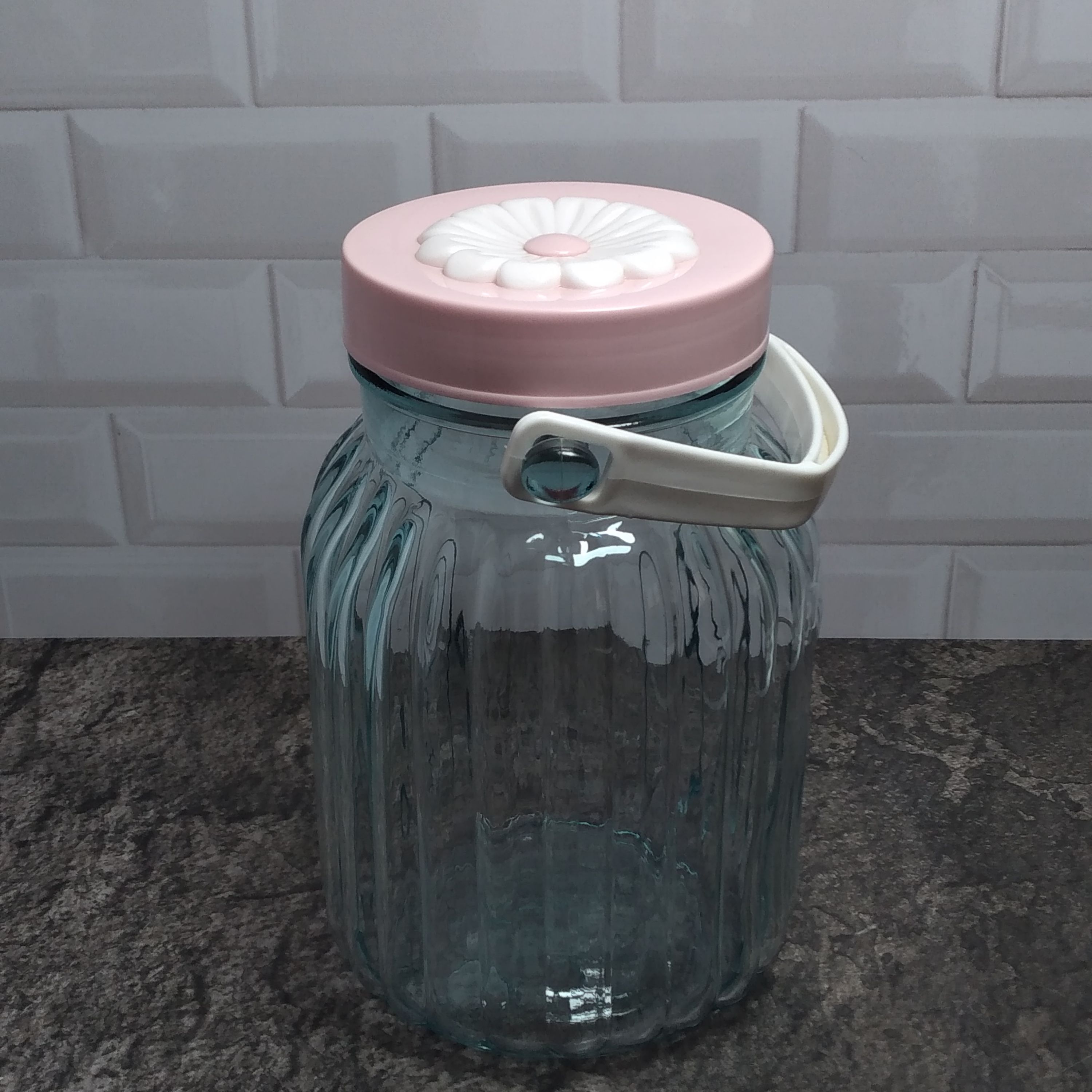 بانکه ترشی سایز 4 آوین برند معتبر کاجین رنگ مختلف درب پیچی دسته دار بانکه حبوبات