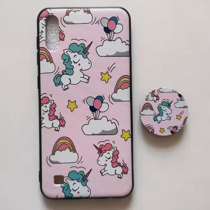 قاب طرحدار  تک شاخ پاپ سوکت دار گوشی سامسونگ A10 / M10